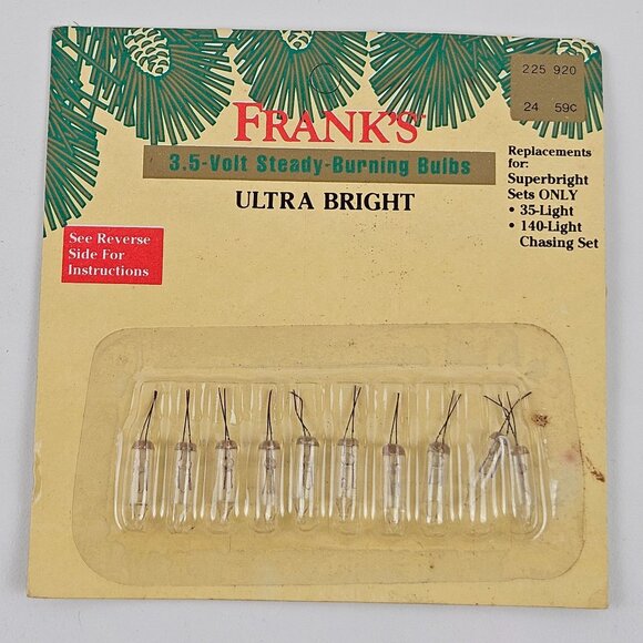 Franks Ultra Bright Steady Burning Bulbs 2.5V 3.5V for Superbright Sets Vintage - Picture 6 of 11